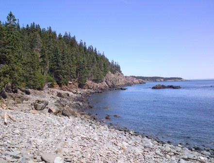 East View of Maine Coast from end of the Eastern Knubble Trail.